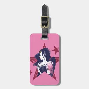 Etiqueta Para Maletas Liga de la Justicia   Mujer Maravilla y arte pop d