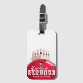 Etiqueta Para Maletas Liga Retro de Bolas Personalizadas Lanes Lanes