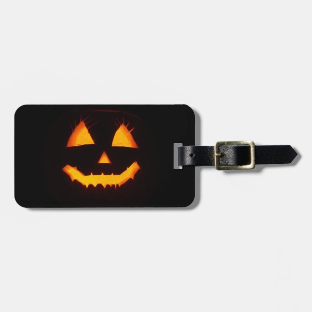 Etiqueta Para Maletas Ligero Jack O Lantern (Frente Horizontal)