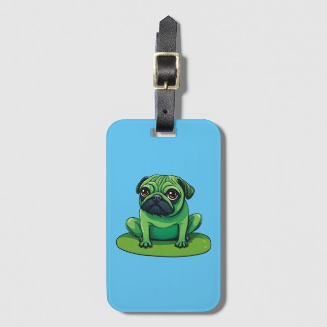 Etiqueta Para Maletas Lili Pug (Anverso vertical)