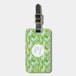 Etiqueta Para Maletas Lily del Patrón Floral del Valle