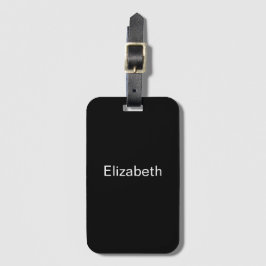 Etiqueta Para Maletas Lindo, Minimalista Negro y Blanco Personalizable 