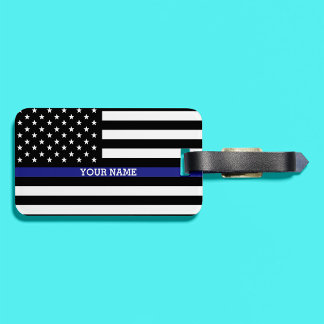 Etiqueta Para Maletas Línea Azul delgada - Personalizado personalizado d