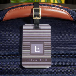 Etiqueta Para Maletas Líneas de color morado gris azul personalizable