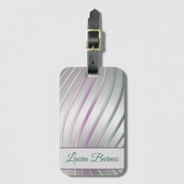 Etiqueta Para Maletas Líneas dinámicas de la pendiente moderna abstracta
