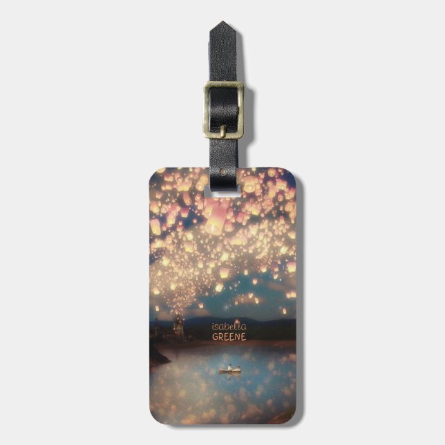 Etiqueta Para Maletas Linternas del deseo del amor (Frente Vertical)