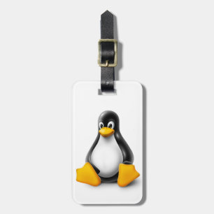 Etiqueta Para Maletas Linux Tux el Pingüino