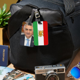 Etiqueta Para Maletas Lion and Sun Flag Reza Pahlavi Travel Luggage Tag 