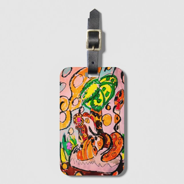 Etiqueta Para Maletas Lion just chill (Anverso vertical)