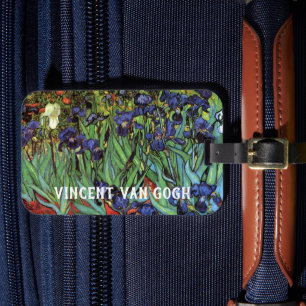 Etiqueta Para Maletas Lirios de Vincent van Gogh, Arte de Jardín Vintage