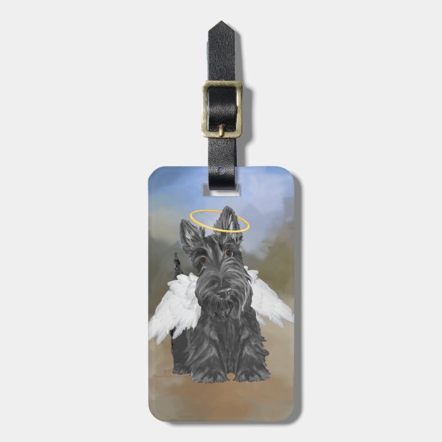 Etiqueta Para Maletas Little Scottie Angel (Frente Vertical)