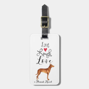 Etiqueta Para Maletas Live Lauder Love a Pharaoh Hound Lumaletas Tag