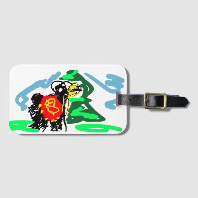 Etiqueta Para Maletas Llama  fun   (Anverso horizontal)