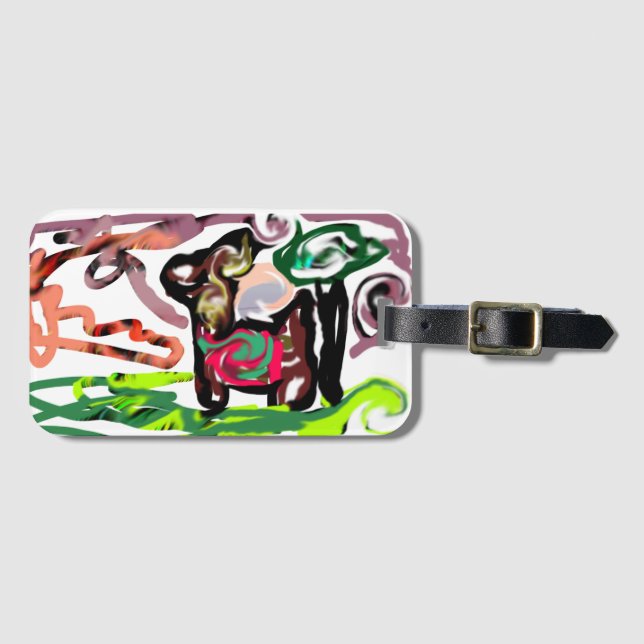 Etiqueta Para Maletas Llama Lazy (Anverso horizontal)