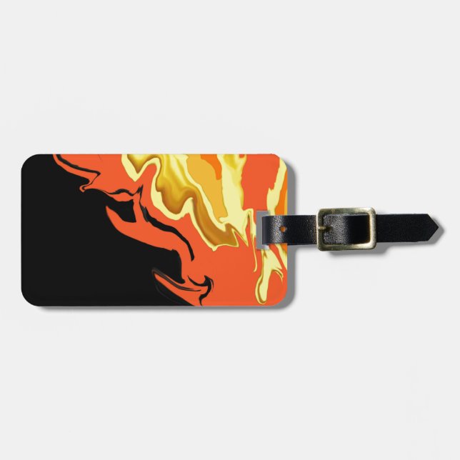 Etiqueta Para Maletas Llamas de noche personalizadas (Frente Horizontal)