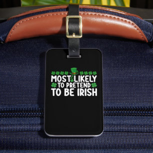 Etiqueta Para Maletas Lo Más Probable Es Que Pretenda Ser El Día Irlandé