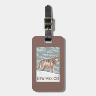 Etiqueta Para Maletas Lobo gris StandingNew México