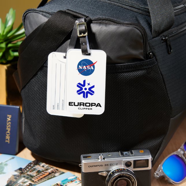 Etiqueta Para Maletas Logo de la NASA Europa Clipper (Anverso & Reverso)
