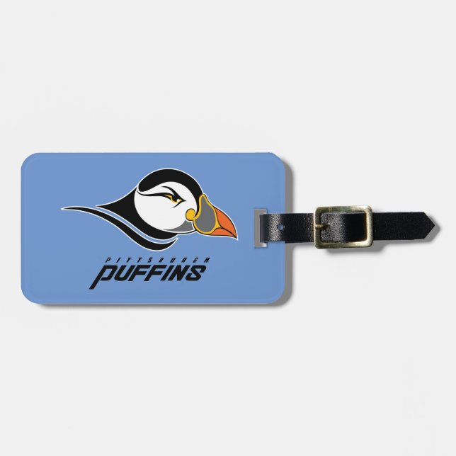 Etiqueta Para Maletas Logo de Pittsburgh Puffins (Frente Horizontal)