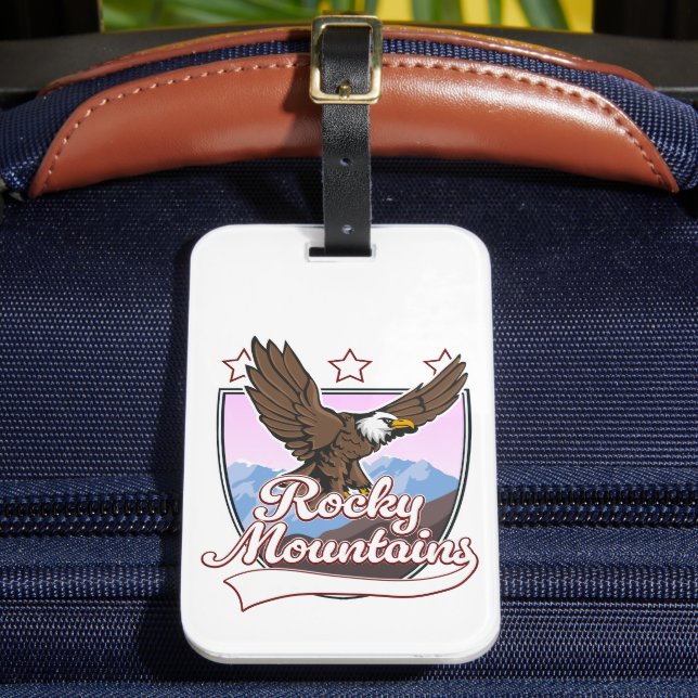 Etiqueta Para Maletas Logo de Rocky Mountains (Anverso In situ 2)