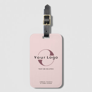 Etiqueta Para Maletas Logo de Rubor pink Company Correa de cuero para em