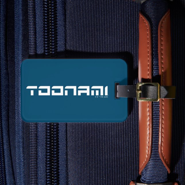 Etiqueta Para Maletas Logo de Toonami Futurista Font (Anverso In situ 4)