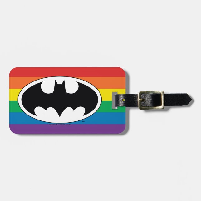 Etiqueta Para Maletas Logo del arco iris de Batman (Frente Horizontal)