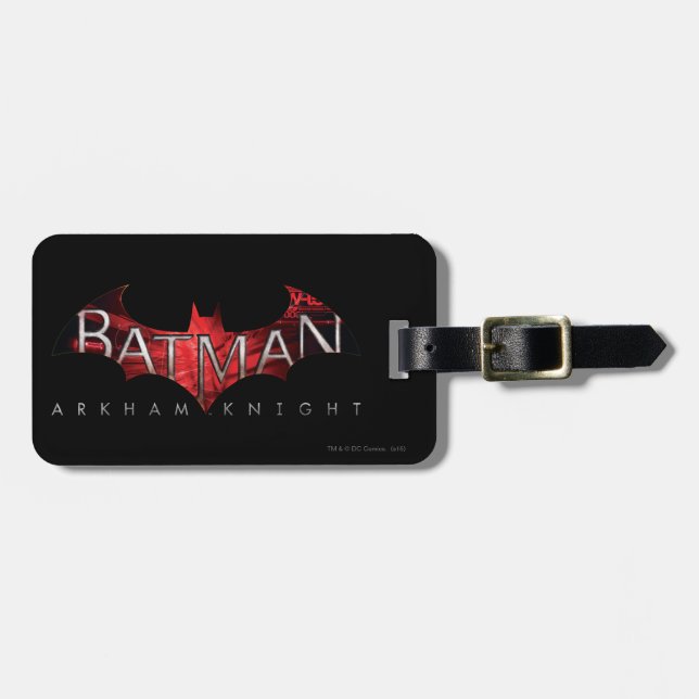 Etiqueta Para Maletas Logo rojo de Batman Arkham Knight (Frente Horizontal)