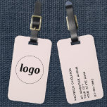 Etiqueta Para Maletas Logo Rubor Pink Business<br><div class="desc">Diseño de logotipo sencillo para su negocio. Reemplace el logotipo y los detalles por el suyo propio y cambie el color de fondo de la herramienta de diseño a personalizar. Ideal como artículo promocional para dar a clientes,  clientes y empleados,  y para viajes de negocios y ferias.</div>