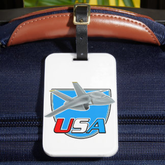 Etiqueta Para Maletas logotipo de avión de reacción de Estados Unidos