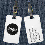 Etiqueta Para Maletas Logotipo de negocio Minimalista<br><div class="desc">Diseño de logotipo sencillo para su negocio. Reemplace el logotipo y los detalles por el suyo propio y cambie el color de fondo de la herramienta de diseño a personalizar. Ideal como artículo promocional para dar a clientes,  clientes y empleados,  y para viajes de negocios y ferias.</div>