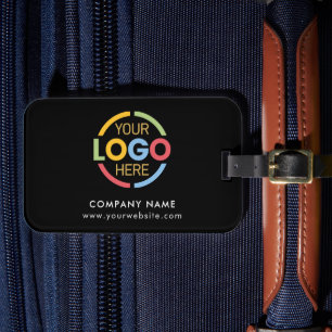 Etiqueta Para Maletas Logotipo de negocios de la moderna Black Corporate