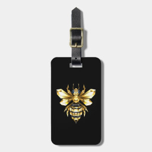 Etiqueta Para Maletas Logotipo de Relieve metalizado dorado falso poligo