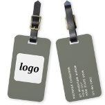 Etiqueta Para Maletas Logotipo del Minimalista Sage Green Business<br><div class="desc">Diseño de logotipo sencillo para su negocio. Reemplace el logotipo y los detalles por el suyo propio y cambie el color de fondo de la herramienta de diseño a personalizar. Ideal como artículo promocional para dar a clientes,  clientes y empleados,  y para viajes de negocios y ferias.</div>