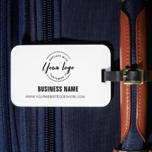 Etiqueta Para Maletas Logotipo Personalizado Minimalista Blanco Viajes d