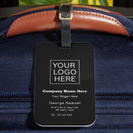 Etiqueta Para Maletas Logotipo y texto Minimalista simple