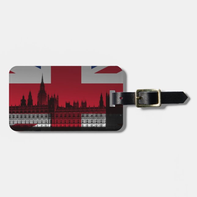 Etiqueta Para Maletas London Union Jack (Frente Horizontal)