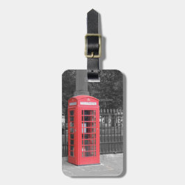 Etiqueta Para Maletas Londres rojo Phonebox