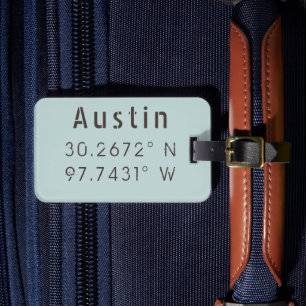 Etiqueta Para Maletas Longitud de Austin Latitude