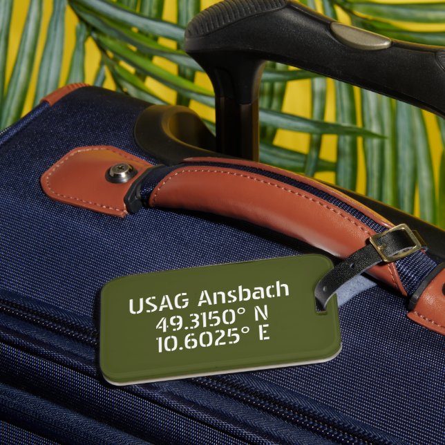 Etiqueta Para Maletas Longitud de la Ansbach Latitude de USAG (Anverso In situ 3)