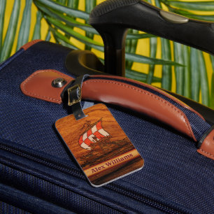 Etiqueta Para Maletas Longitud personalizada de Vikings de Granos de Mad