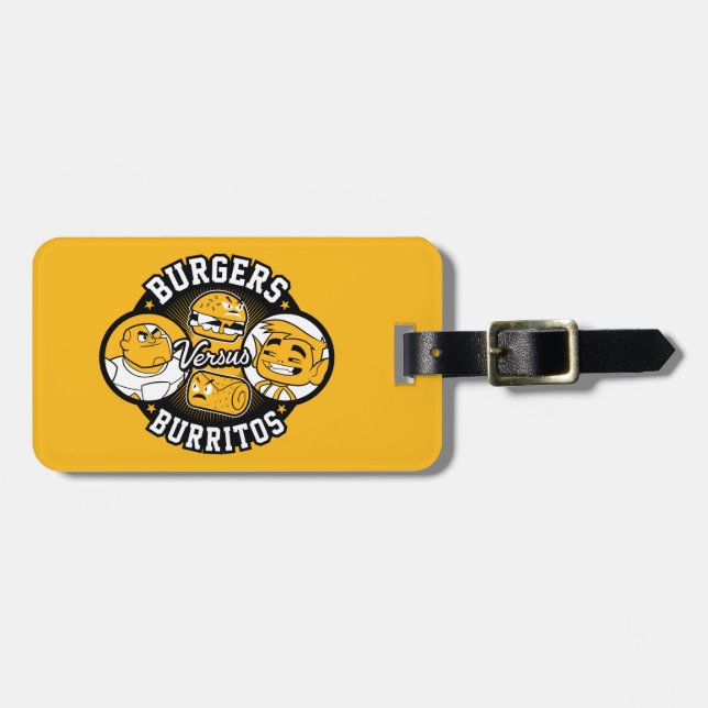 Etiqueta Para Maletas ¡Los adolescentes se van! | Burgers contra burrito (Frente Horizontal)