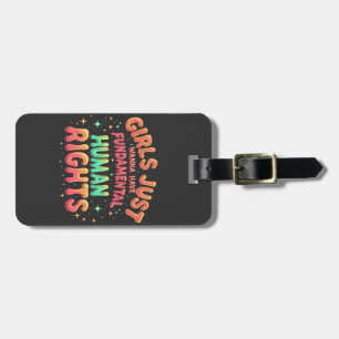 Etiqueta Para Maletas Los chicas solo quieren tener igualdad humana fund