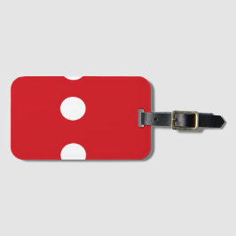 Etiqueta Para Maletas Los círculos blancos rojos