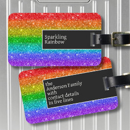 Etiqueta Para Maletas Los destellos del arcoiris son como fuegos artific