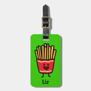 Etiqueta Para Maletas Los frites felices de papases fritas frieron la