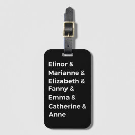 Etiqueta Para Maletas Los héroes de Jane Austen I