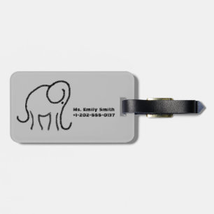 Etiqueta Para Maletas Los minimalis elegantes refrescan el elefante