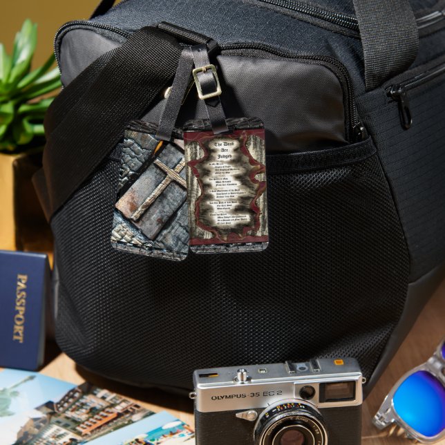 Etiqueta Para Maletas Los muertos son juzgados (Anverso & Reverso)