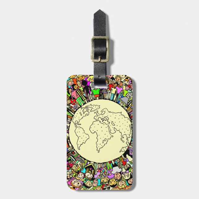 Etiqueta Para Maletas Los niños del mundo (Frente Vertical)